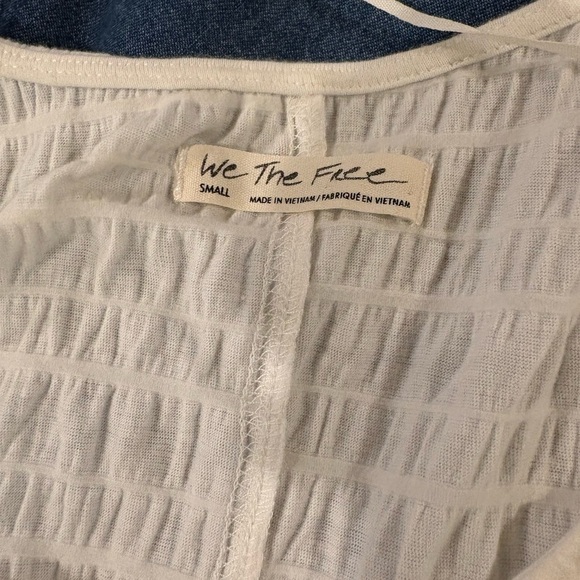 Free people flower power smocked boho top off-white S M - Picture 6 of 8